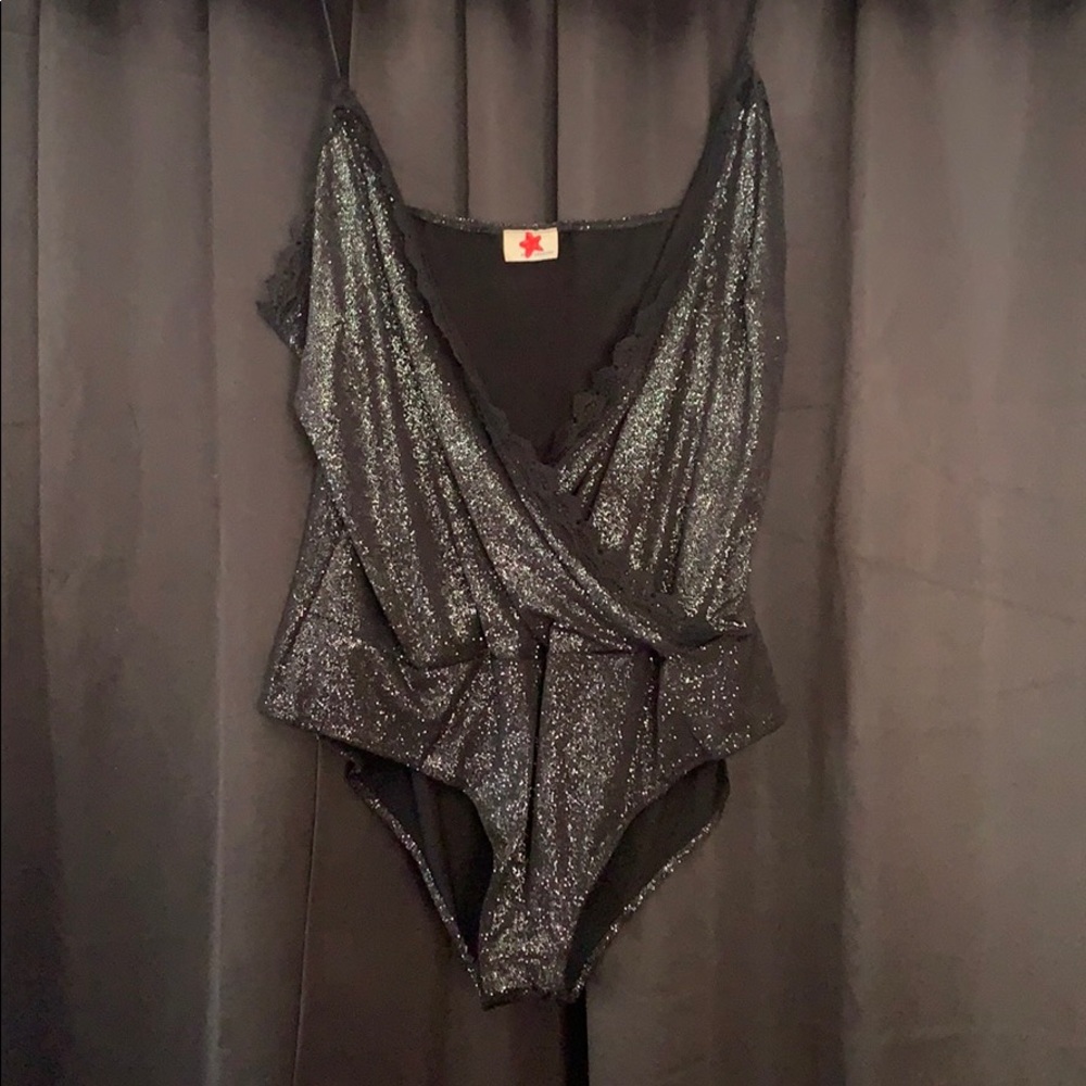 Black Glitter Bodysuit